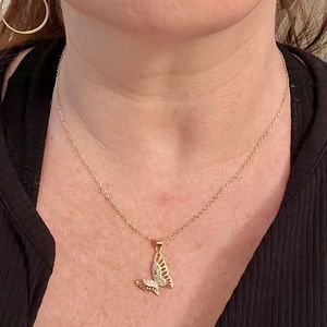 Buttterfly necklace top quality Gold filled